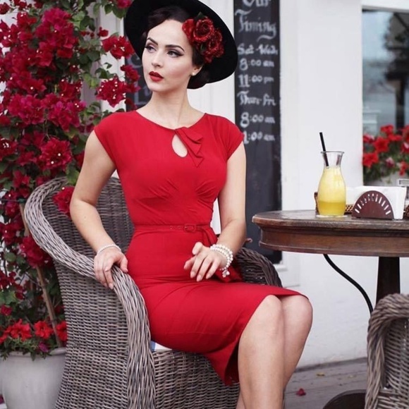 Stop Staring Dresses & Skirts - Timeless Fitted Red Dress by Stop Staring!